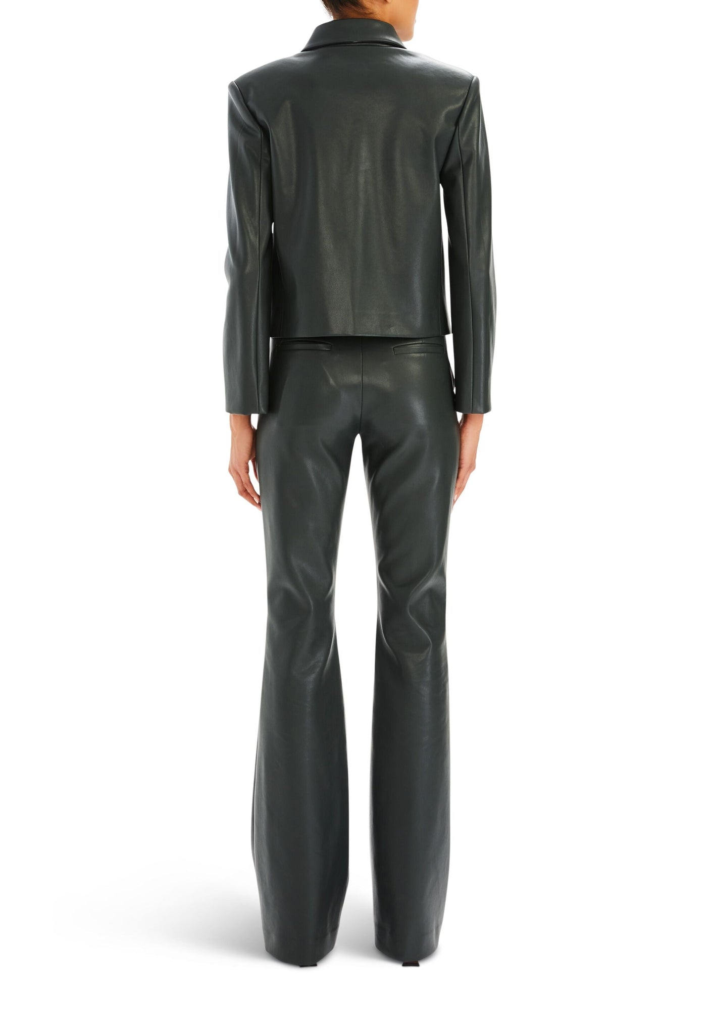 Womens | Ronja Vegan Leather Trouser | Forest Green
