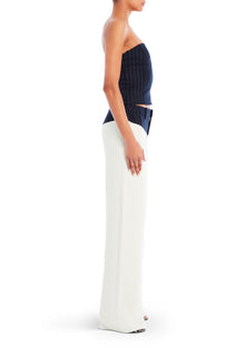 Womens | Bridgette Bustier Top | Navy Pinstripe