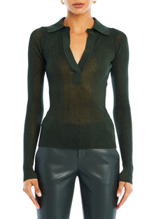 Womens | Paige Polo Top | Forest Green