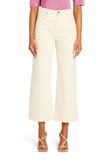 Womens | Kirt Wide Leg Cropped Jean | Eggshell