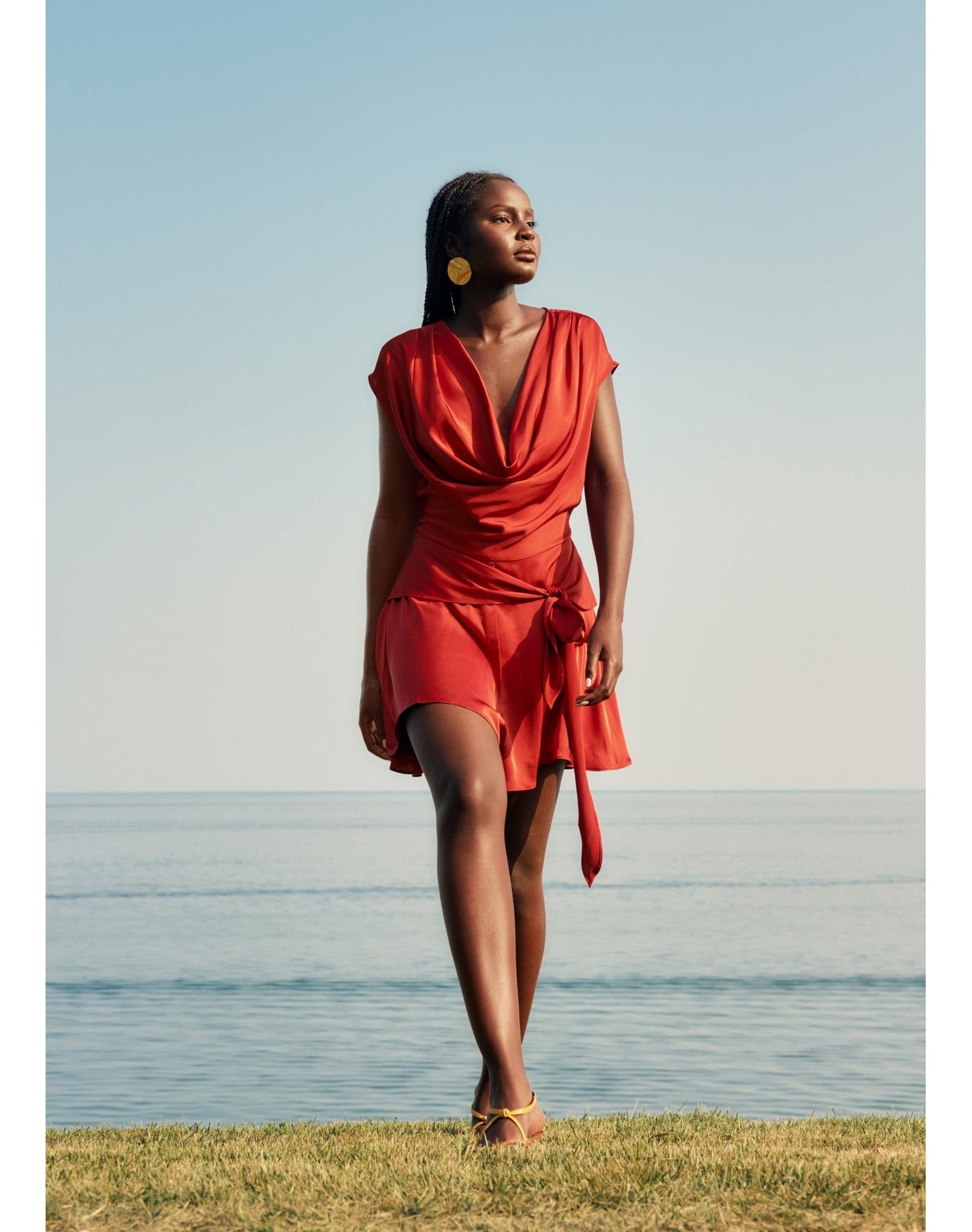 Edah Romper | Red Coral