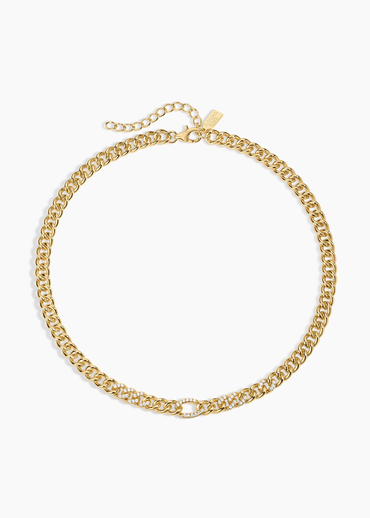 Lincoln Necklace | Clear Crystal | 14K Gold Plated