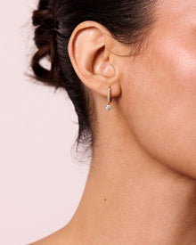 Wesley Earrings | Clear Crystal | 14K Gold Plated