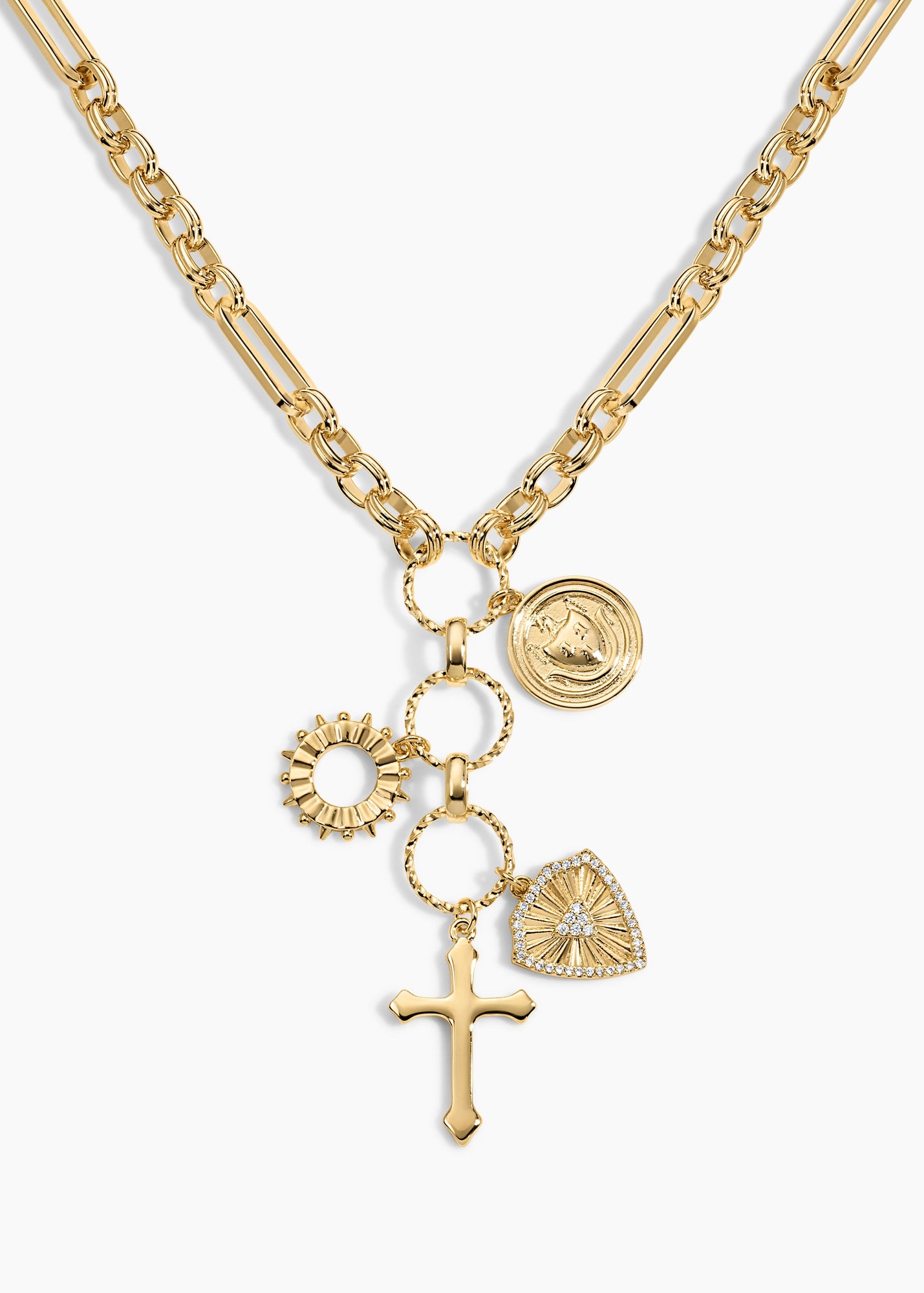 Mason Necklace | Clear Crystal | 14K Gold Plated