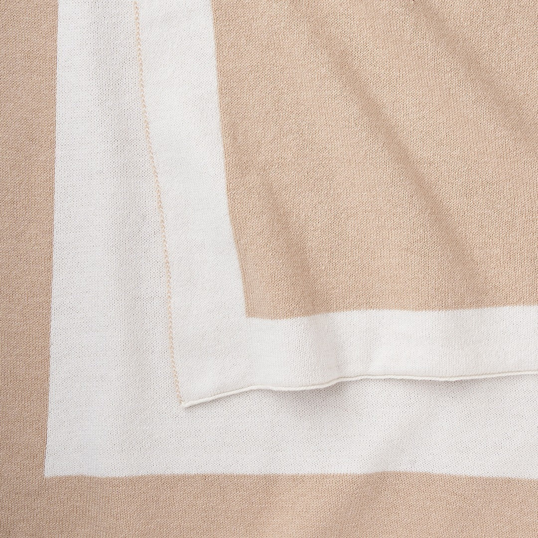 Unisex | Camel Cashmere Baby Blanket | Tan