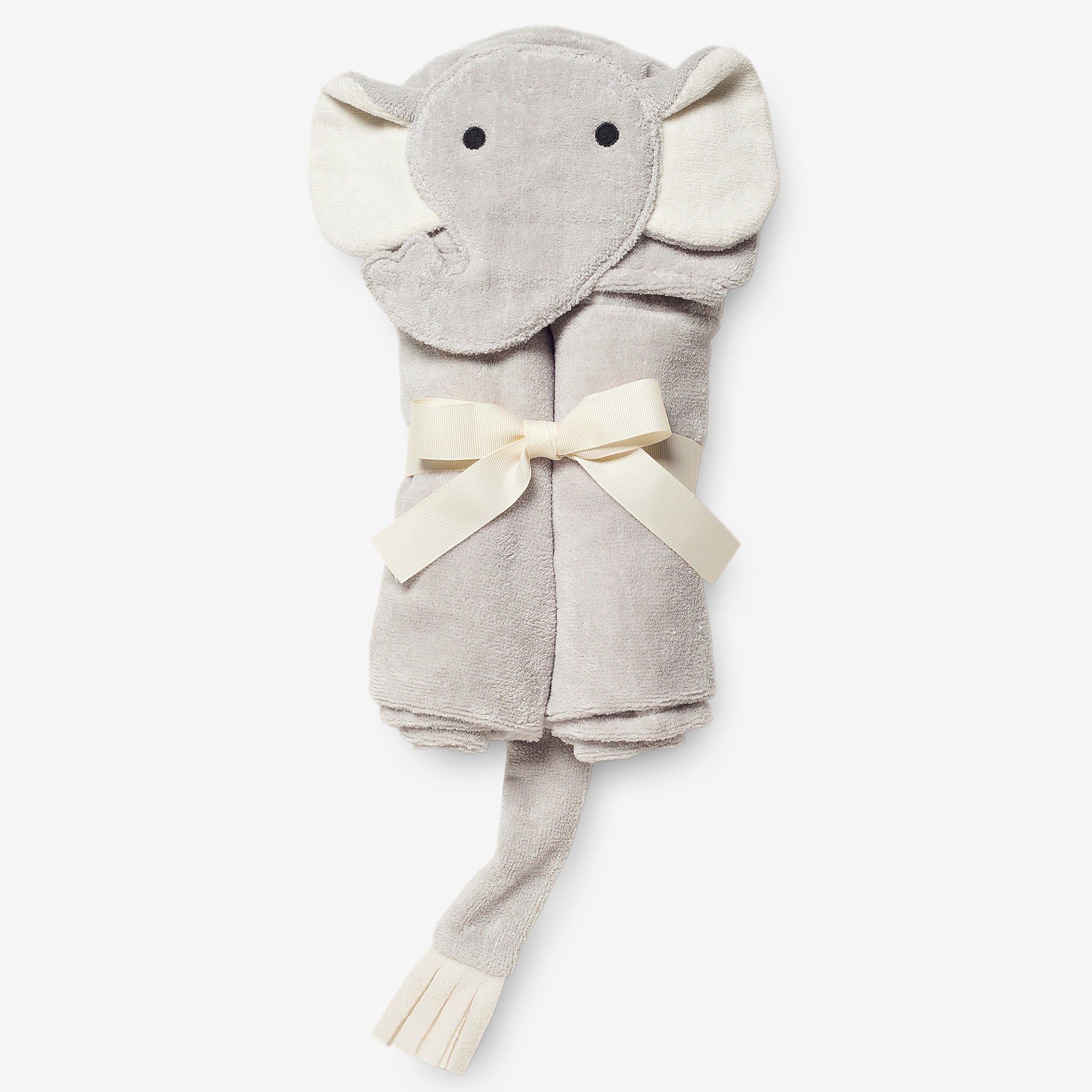 Unisex | Gray Elephant Hooded Baby Bath Wrap | Gray