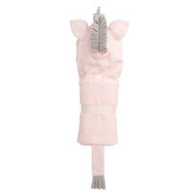 Girls | Pink Unicorn Hooded Baby Bath Wrap | Pink