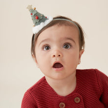 Girls | Christmas Tree Felt Baby Headband | Green