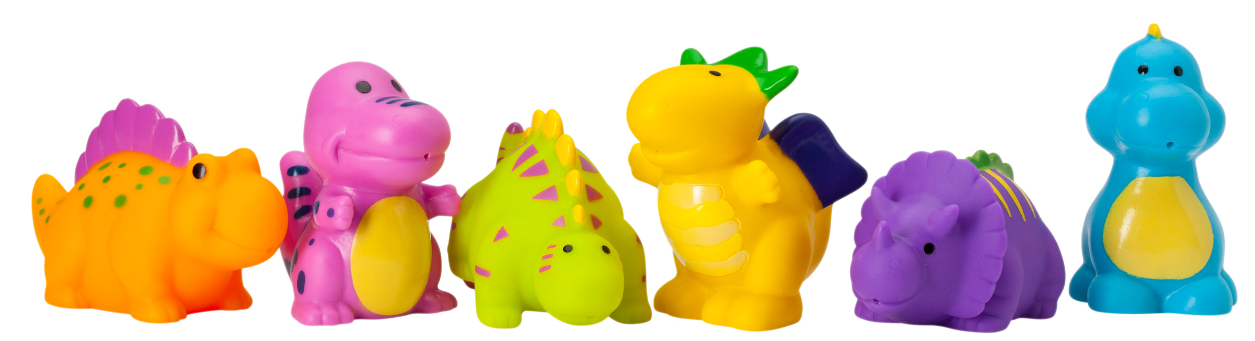 Unisex | Dinosaur Party Squirtie Baby Bath Toys | Multi