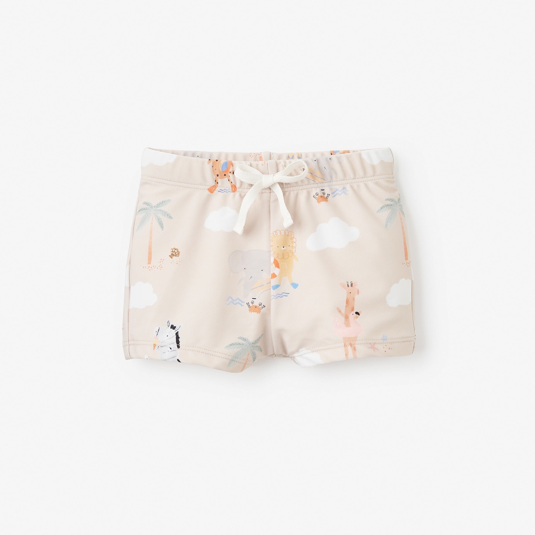 Boys | Seaside Safari Baby Swim Shorts | Wheat