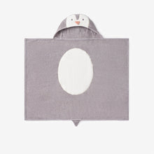 Unisex | Penguin Hooded Baby Bath Wrap | Gray