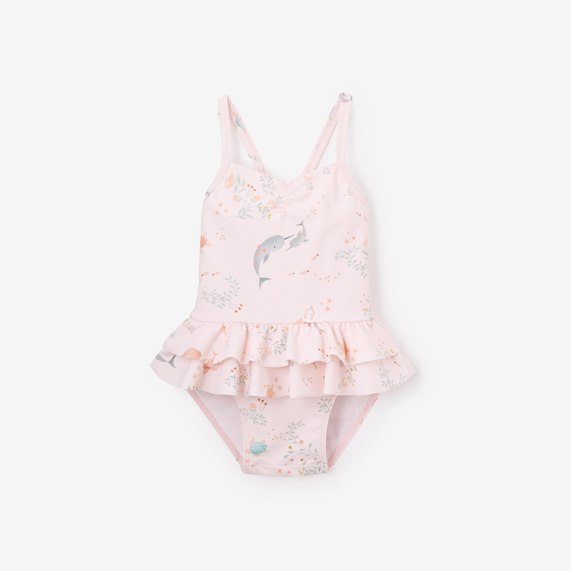 Girls | Pink Sea Magic Baby Ruffle Swimsuit | Pink