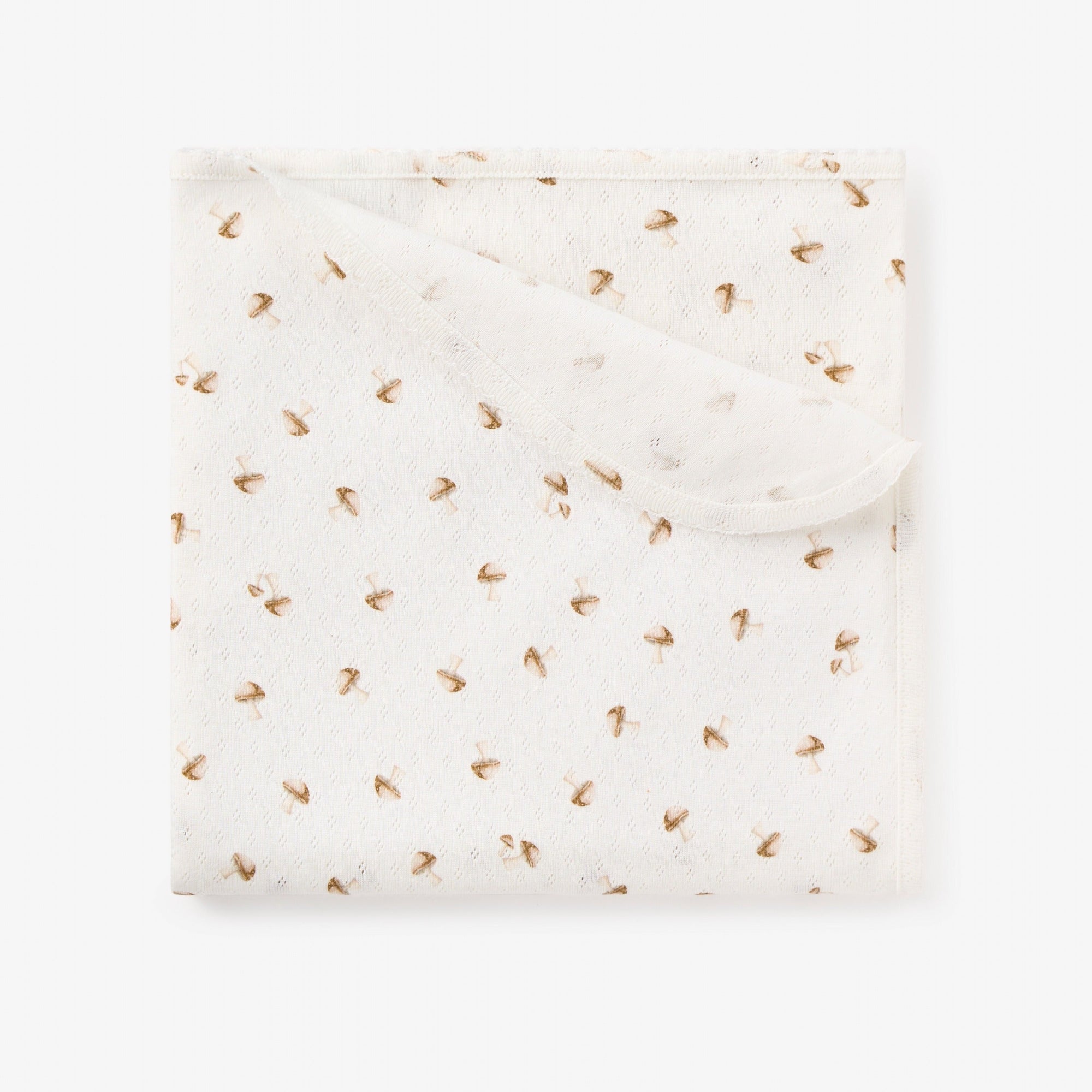 Girls | Forest Forager Organic Cotton Pointelle Baby Blanket | White