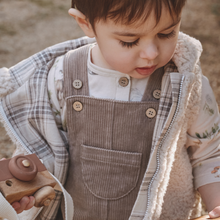 Boys | Wilderness Henley + Corduroy Overall Set | Brown