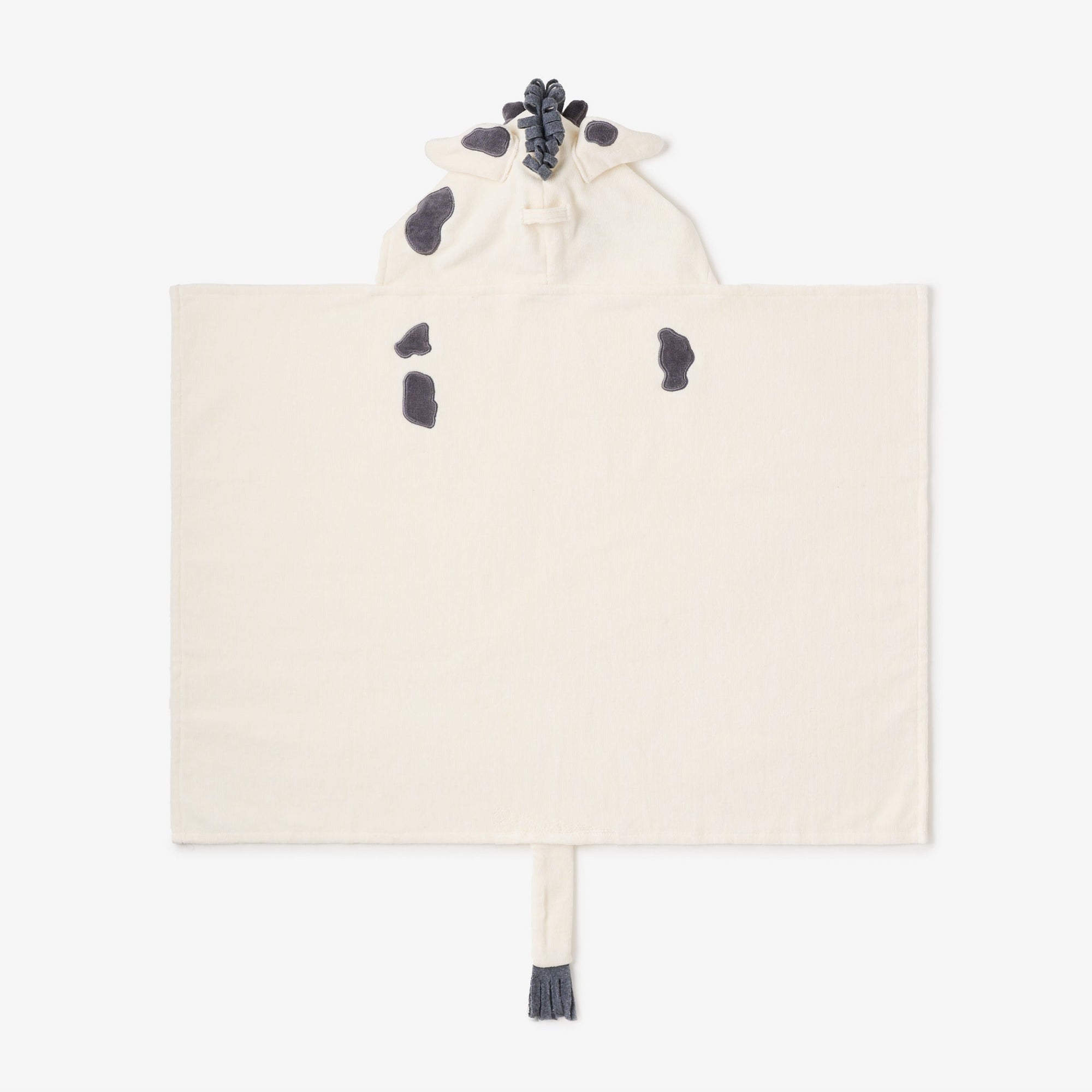 Unisex | Cow Hooded Baby Bath Wrap | White