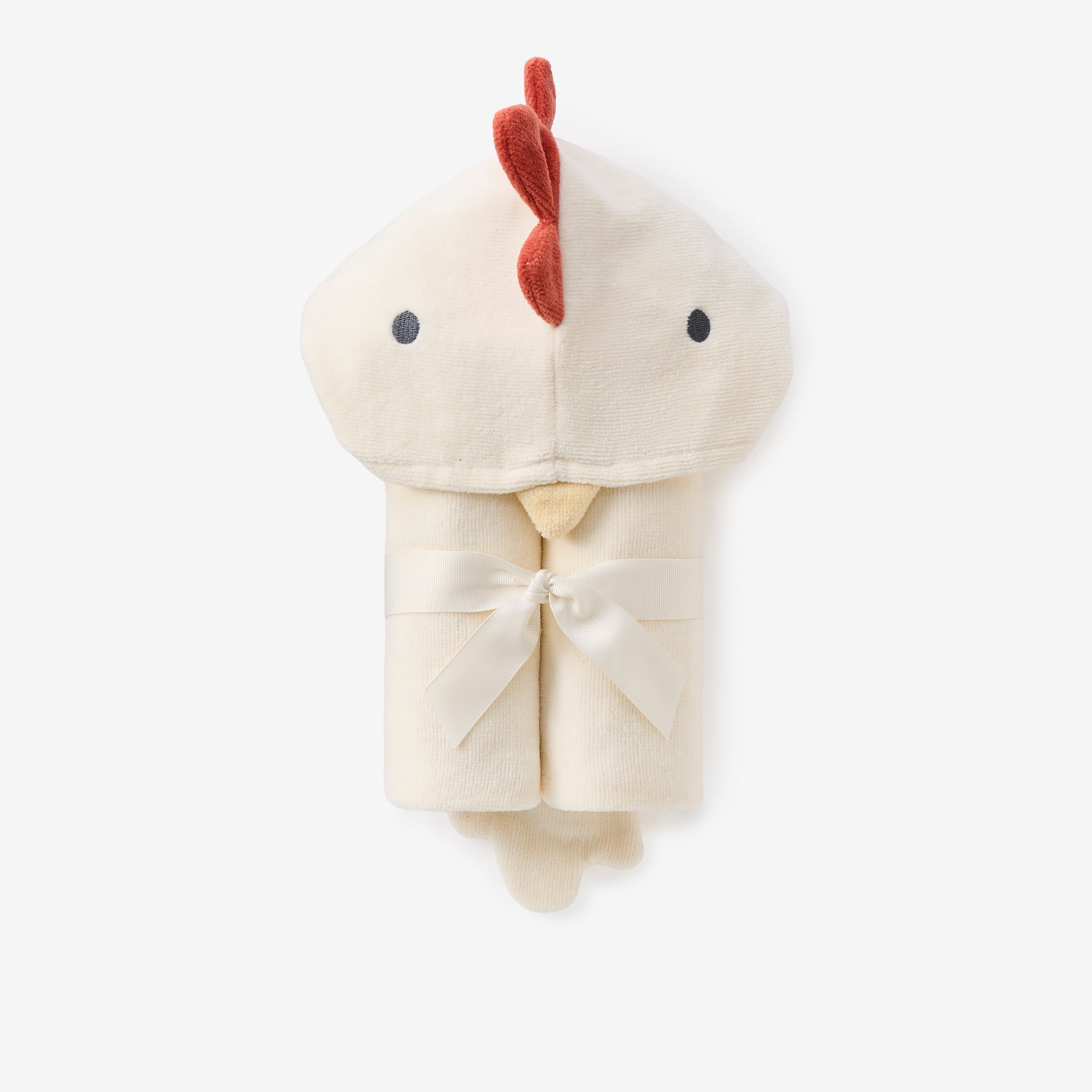 Unisex | Chicken Hooded Baby Bath Wrap | White