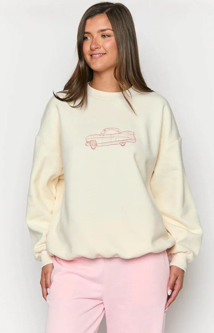 Elodie Crew Neck Sweater | Cream
