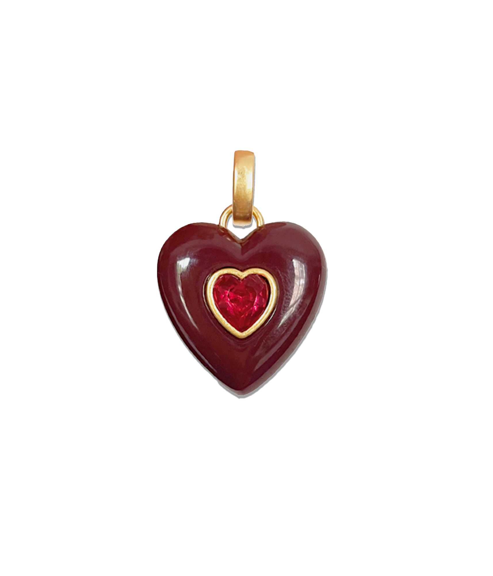 Elodie Heart Pendant in Oxblood - Loren Hope