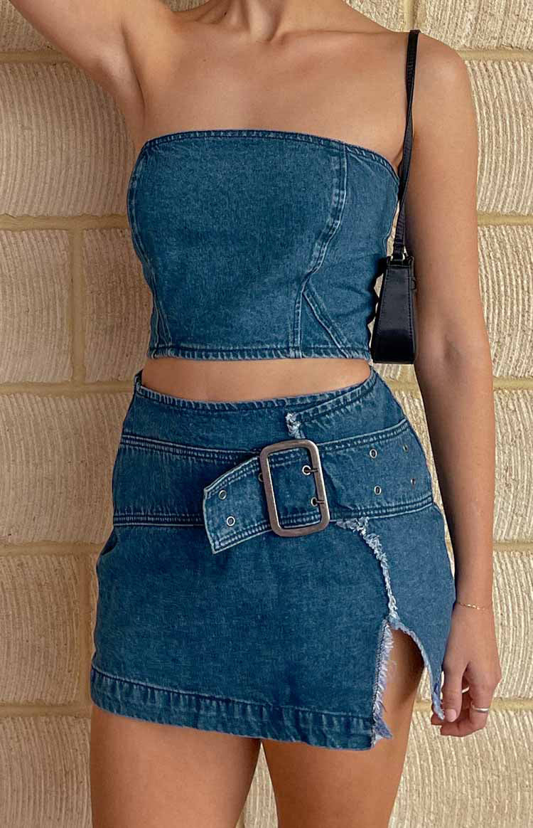 Elouise Tube Top | Denim