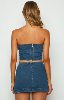 Elouise Tube Top | Denim