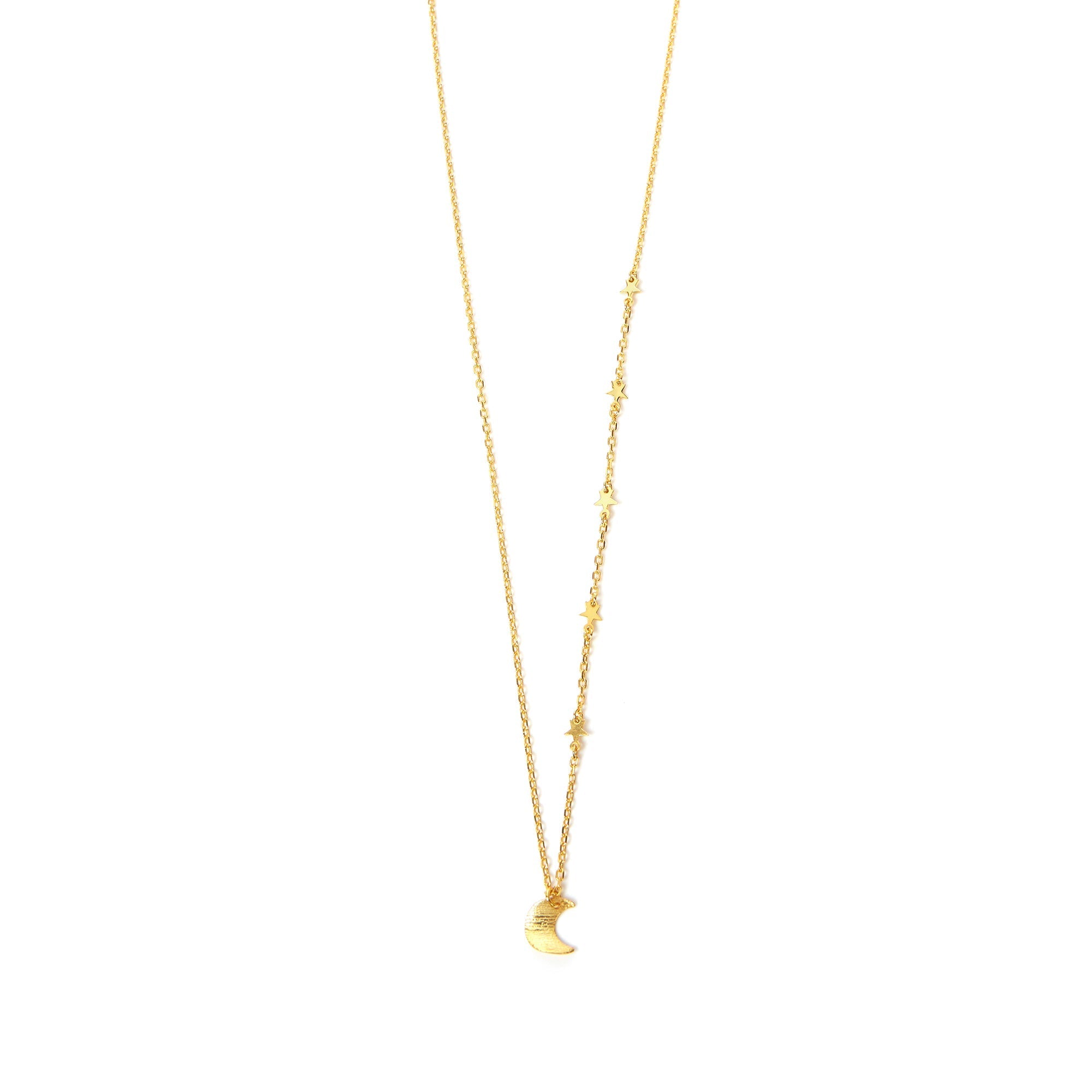 Crescent Star Necklace | Gold Plated