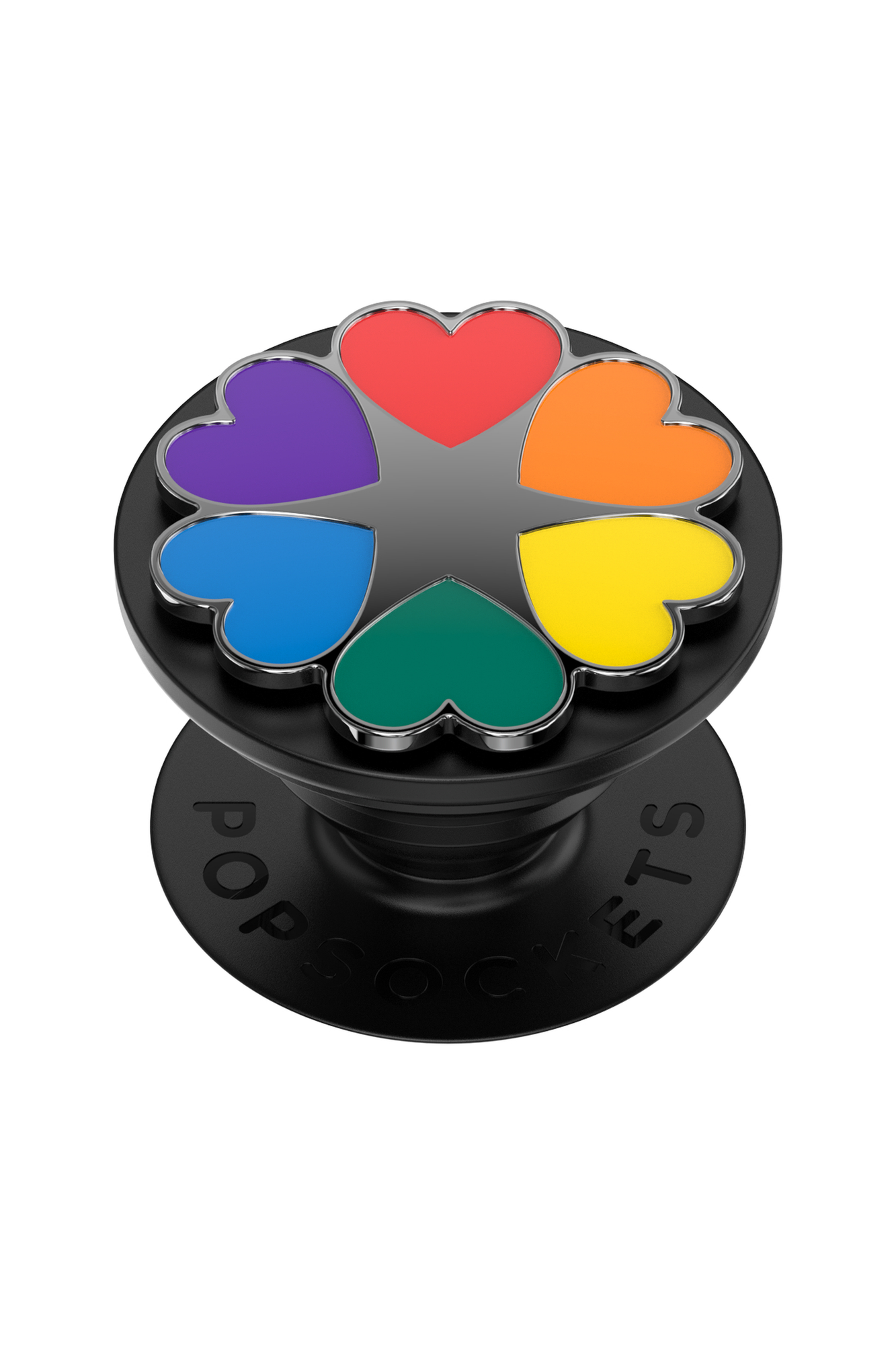 Enamel Spinner Pride Hearts | Black