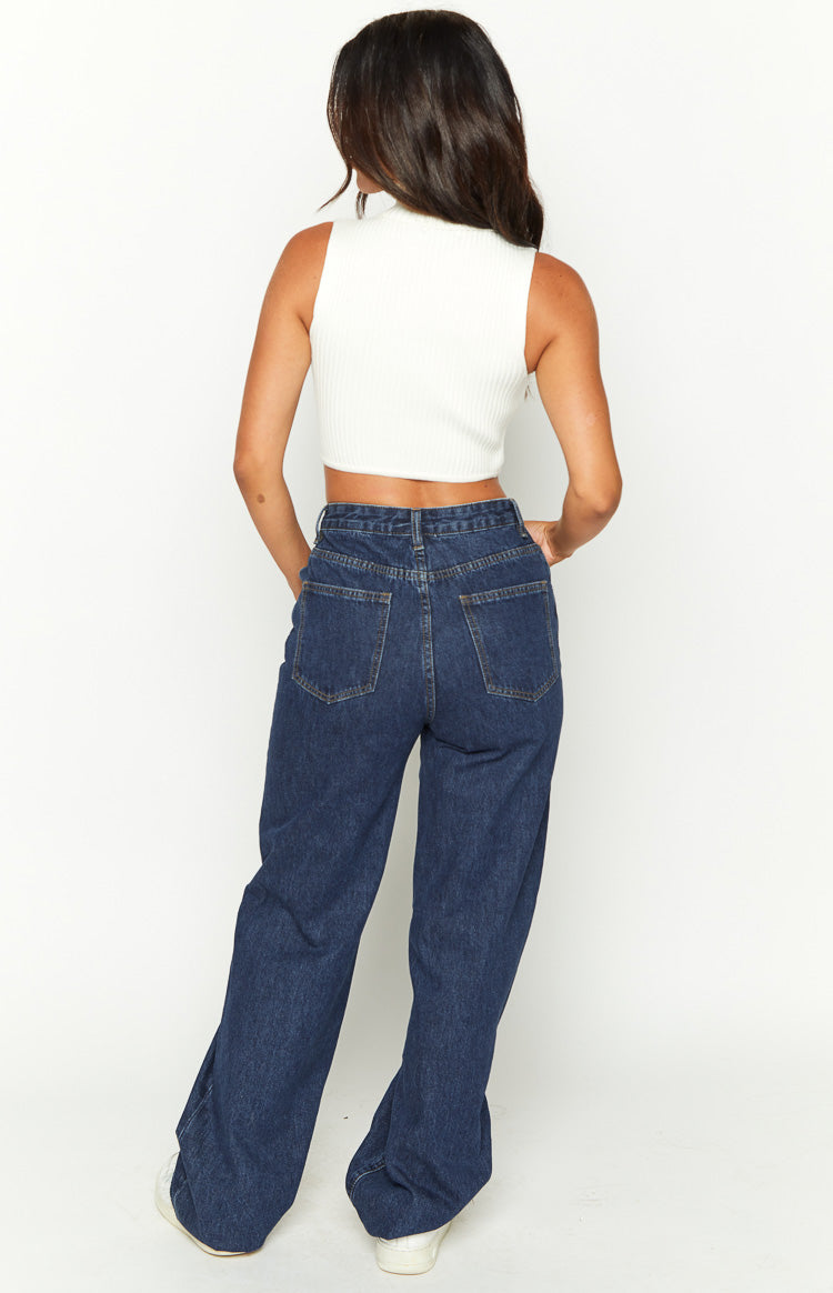 Essie Straight Leg Jeans | Dark Blue