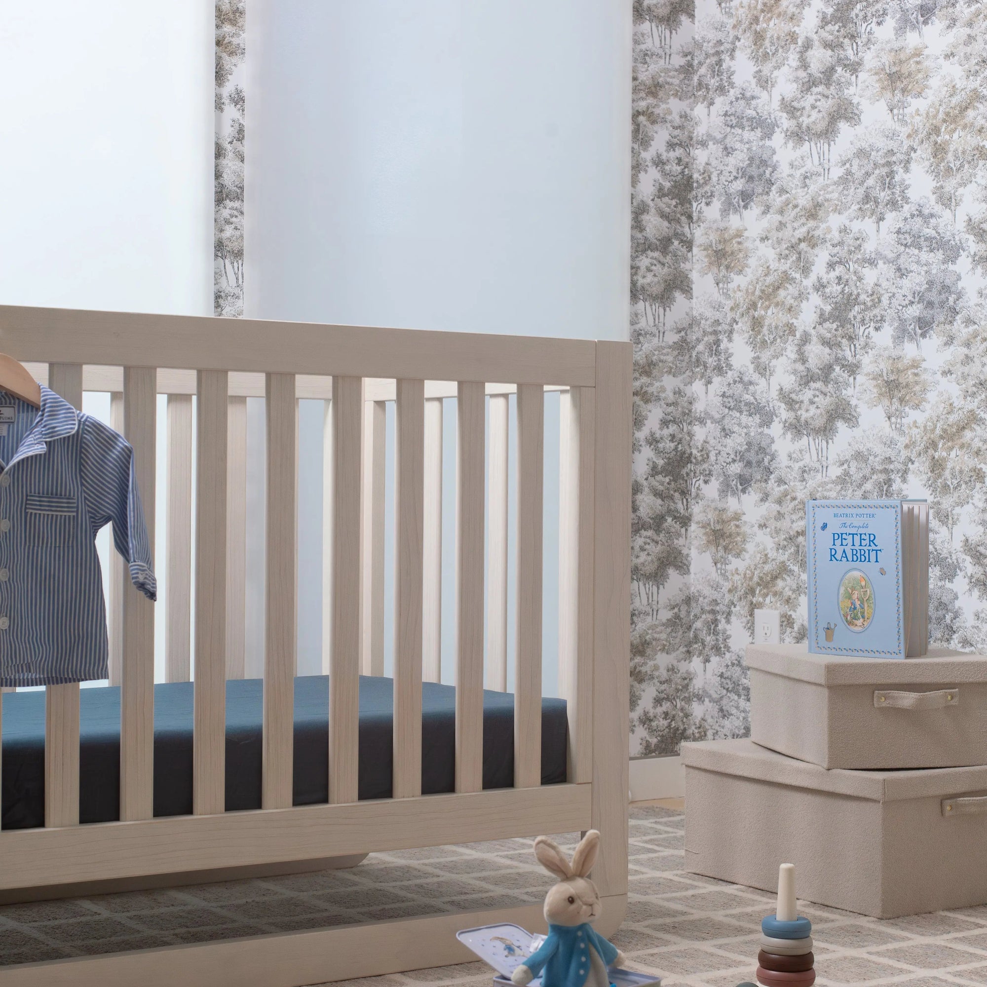 Linen+ Bamboo Crib & Toddler Fitted Sheet, Crib | Ink