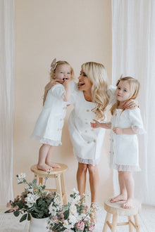 Women | Tuxedo Mom Dress | White