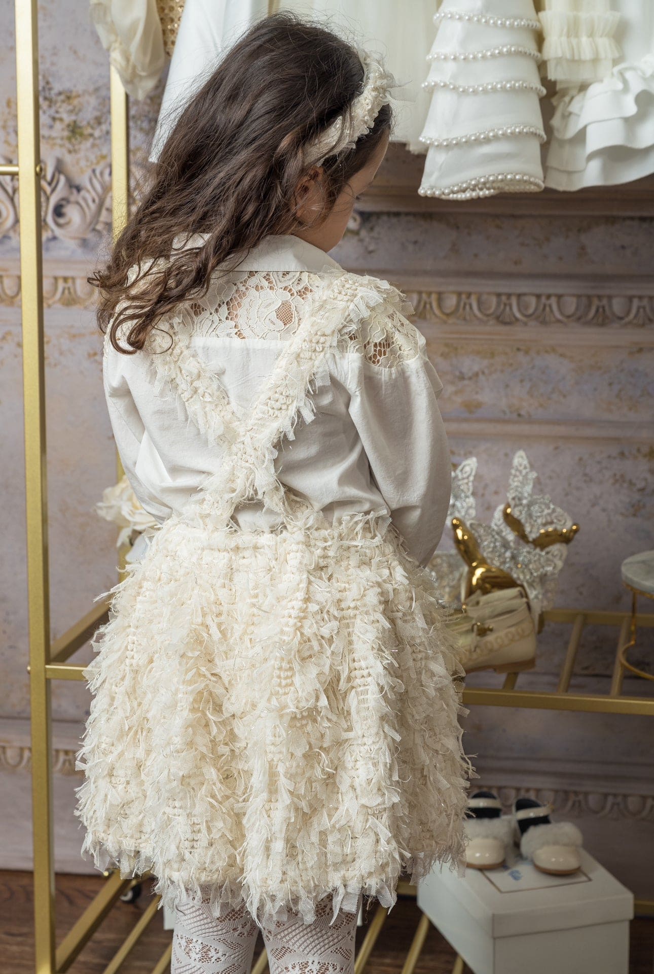 Girl | Ivanna Blouse and Skirt Set | Ivory