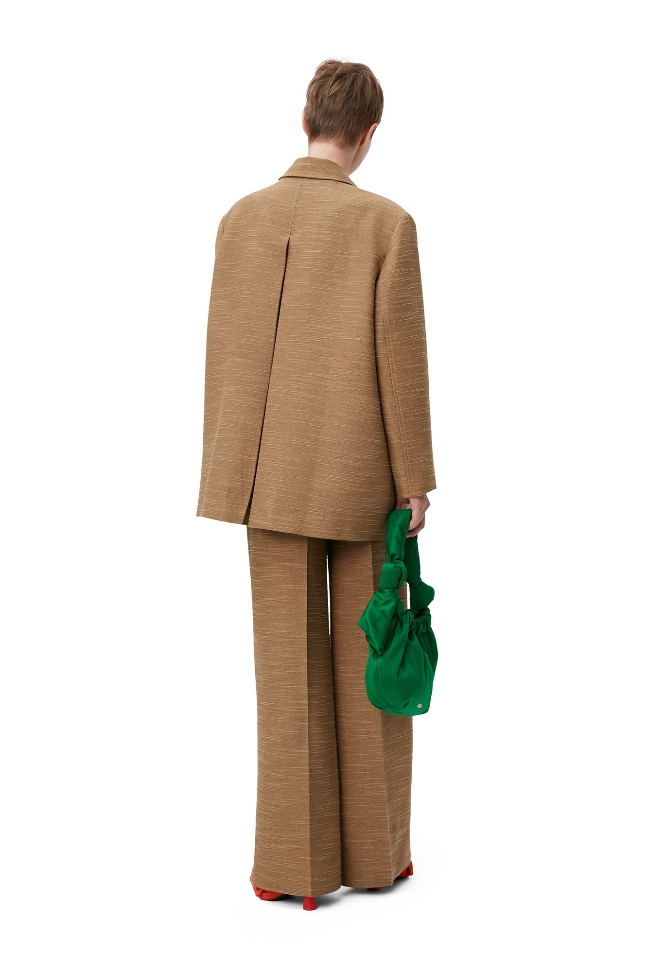 Slub Linen Oversized Blazer | Petrified Oak