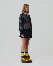 Fair Isle Sculpted  Cardigan | Midnight Combo