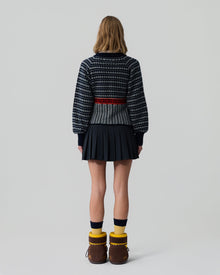 Fair Isle Sculpted  Cardigan | Midnight Combo