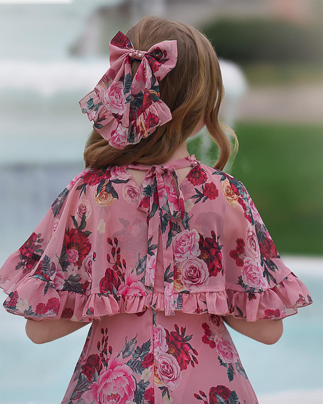 Girl | Flora Flower Print Dress | Pink