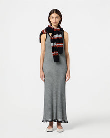 Fine Stripe Maxi Dress | Black/Cream