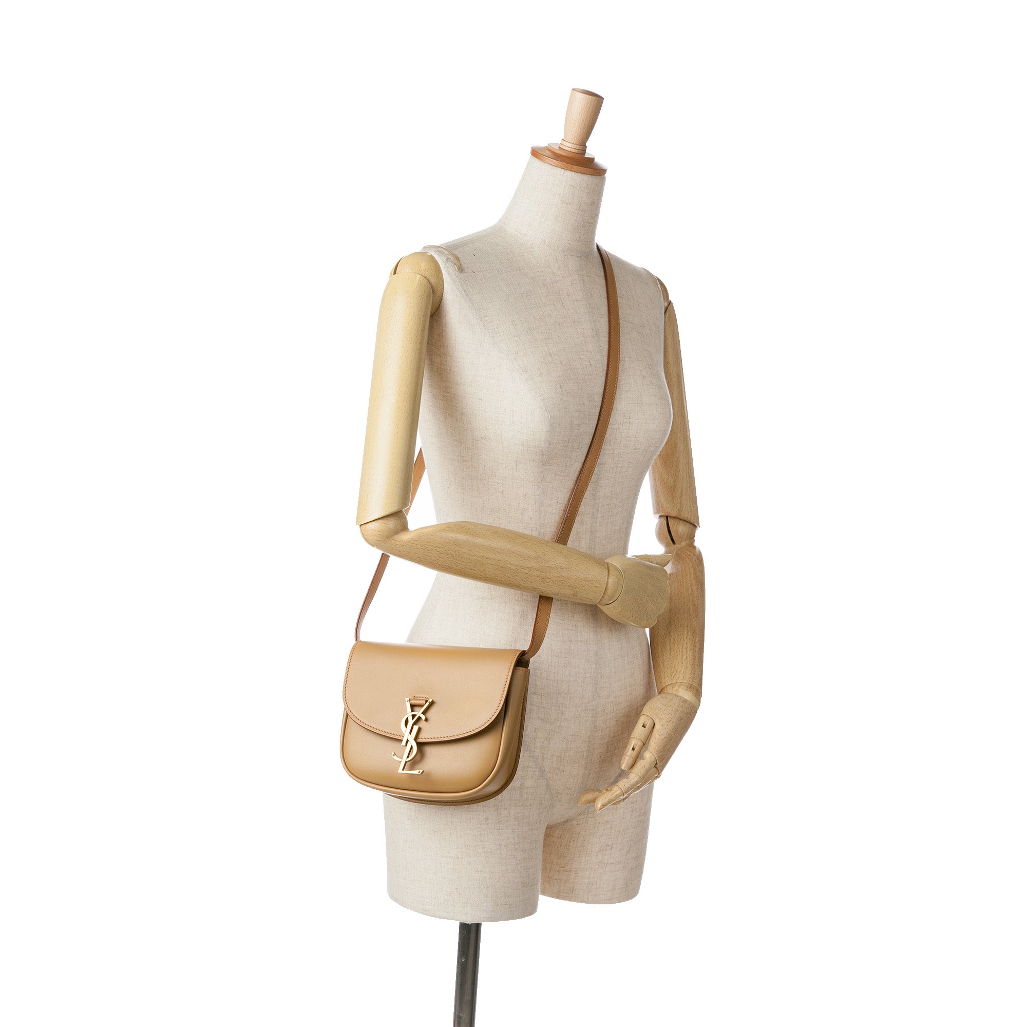 Saint Laurent | Pre-Owned Small Leather Kaia Crossbody | Brown/Light Brown