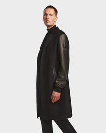 Men | ALEK Wool & Leather Jacket | Black