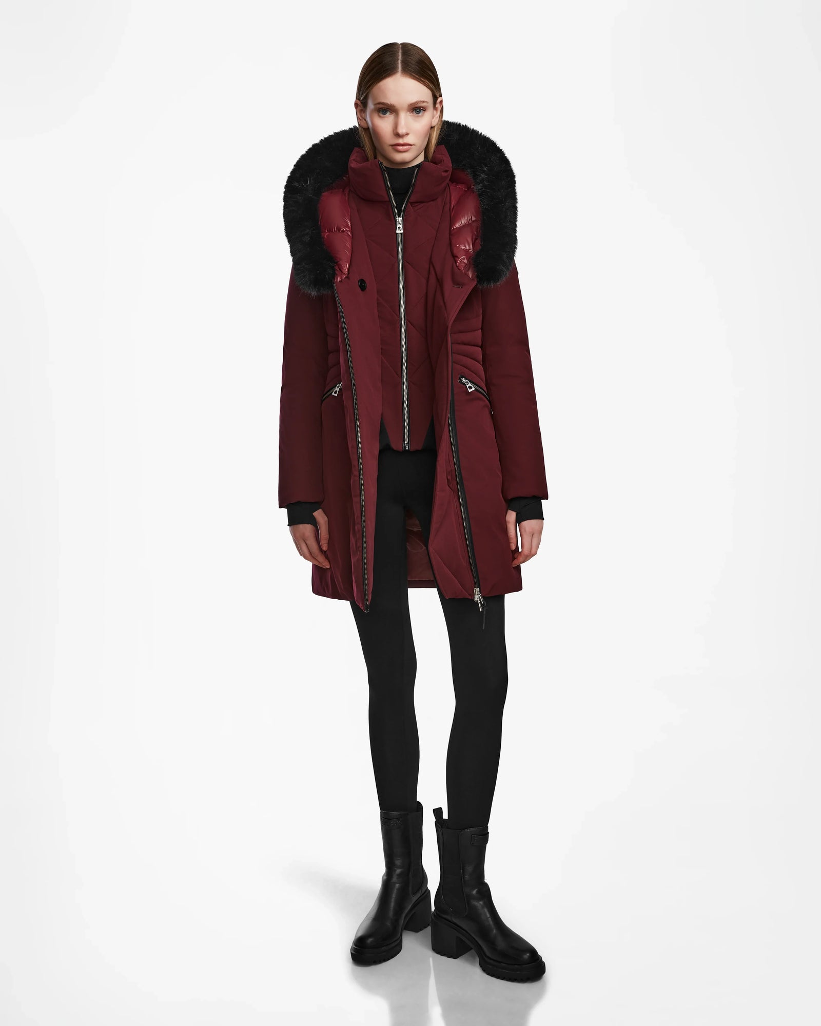 Women | CORA Down Parka | Wine