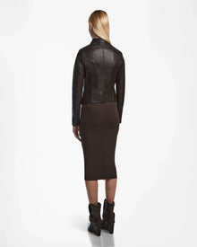 Women | MARIAH Leather Jacket | Espresso
