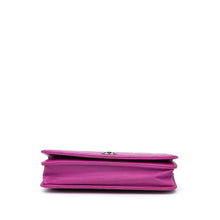 Chanel | Pre-Owned Lambskin Coco Boy Wallet On Chain | Purple/Magenta