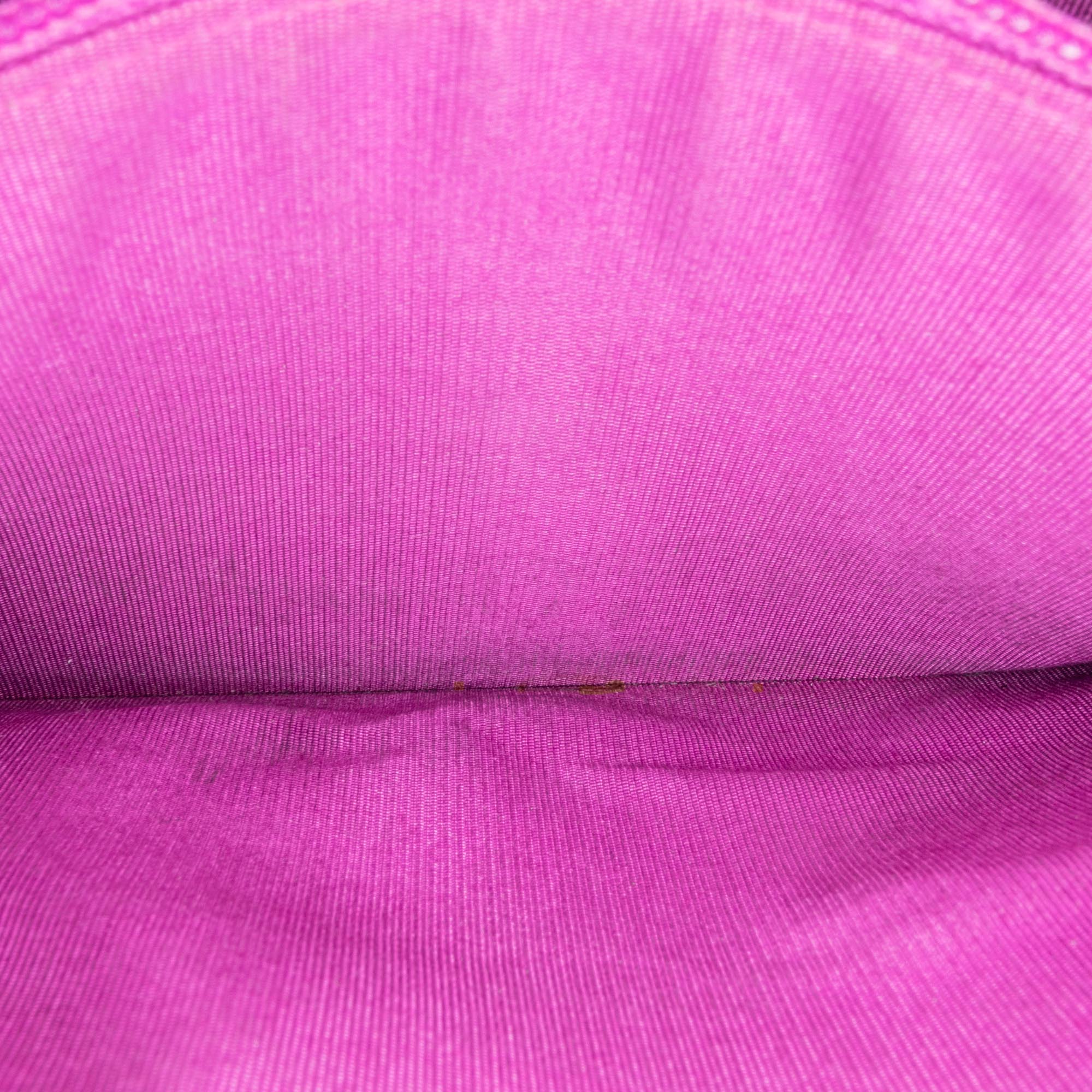 Chanel | Pre-Owned Lambskin Coco Boy Wallet On Chain | Purple/Magenta