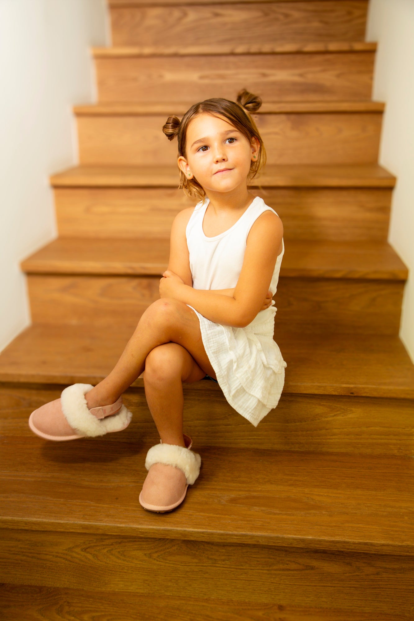 KIDS SLINGBACK MULE ROSE (ELASTIC) - Australia Luxe Collective