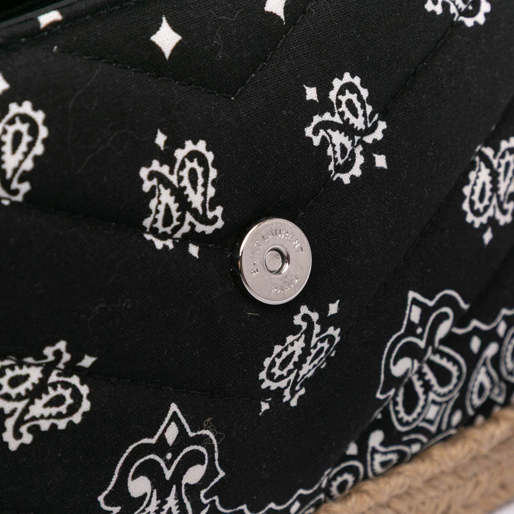 Saint Laurent | Pre-Owned Toy Cotton Bandana Print Loulou Crossbody | Black