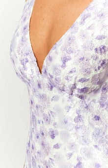 Farida Lace Maxi Dress | Purple