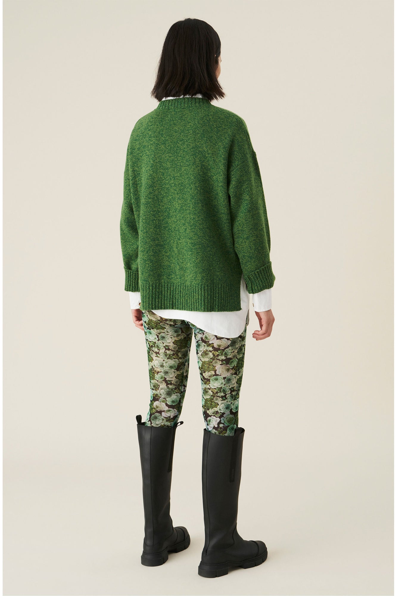 Floral Mesh Leggings | Kelly Green
