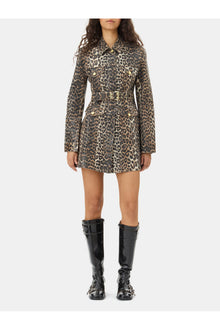 Foil Mini Dress | Leopard