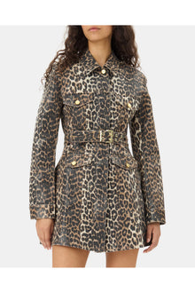 Foil Mini Dress | Leopard