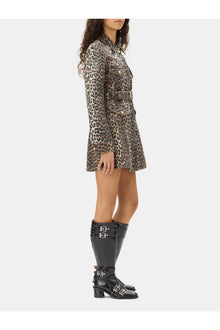 Foil Mini Dress | Leopard