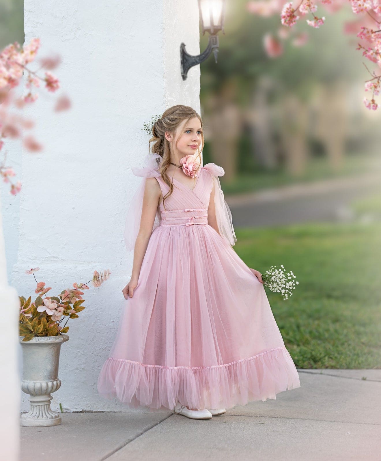 Girl | Camila Light Tulle Gown | Pink