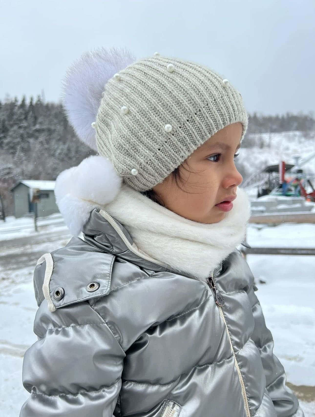 Pearl Angora Kids Hat - Petite Maison Kids